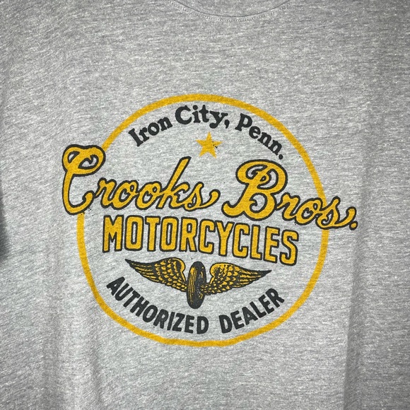 Lucky Brand Crooks Bros Motorcycles Men’s Gray T-Shirt Size XL - Picture 2 of 4